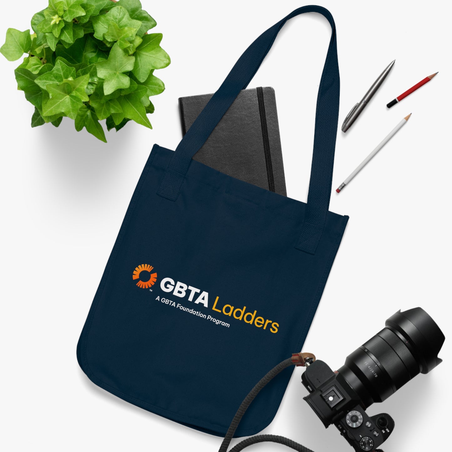 Eco-Friendly Organic Canvas Tote Bag - GBTA Ladders Logo