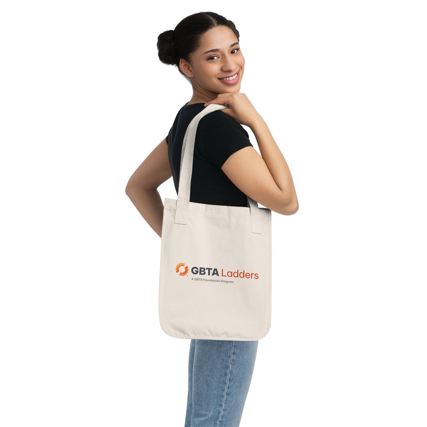 Eco-Friendly Organic Canvas Tote Bag - GBTA Ladders Logo